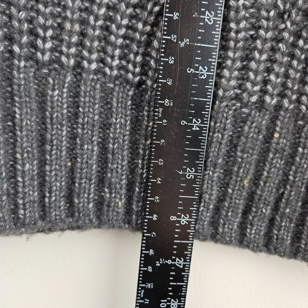 COLUMBIA Cable Knit Sweater Mens XS Oversized Fisherman Gray Wool Blend NICE - Picture 11 of 14